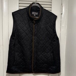 Daniel Cremieux Quilted Black and Brown Vest